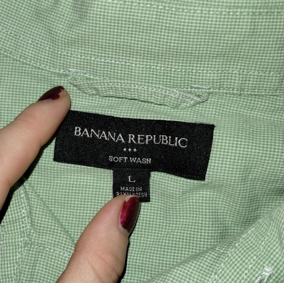 Green Banana Republic Shirt Large - Picture 2 of 2
